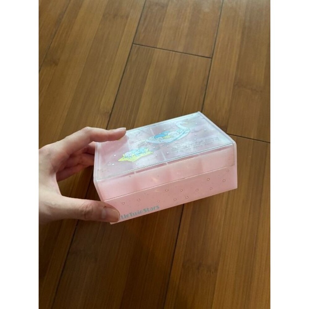 Vintage 1978 Sanrio Little Twin Stars Plastic Jewelry Box Storage Case